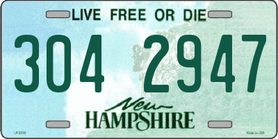 NH license plate 3042947