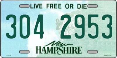 NH license plate 3042953