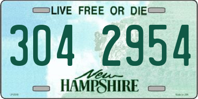 NH license plate 3042954