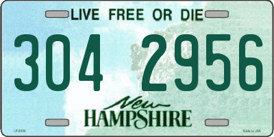 NH license plate 3042956