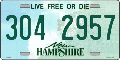 NH license plate 3042957