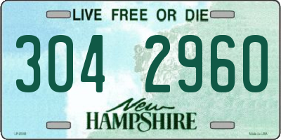 NH license plate 3042960