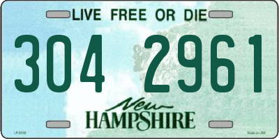 NH license plate 3042961