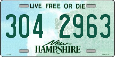 NH license plate 3042963