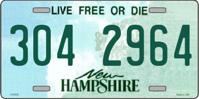 NH license plate 3042964