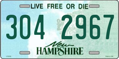 NH license plate 3042967