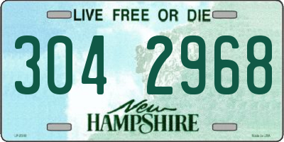 NH license plate 3042968