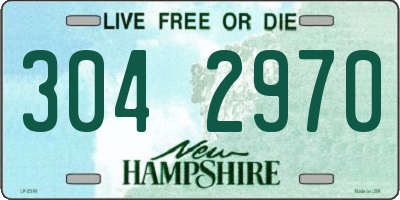 NH license plate 3042970