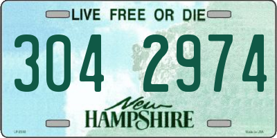 NH license plate 3042974