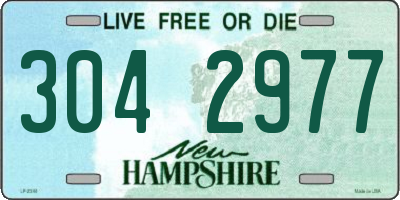 NH license plate 3042977