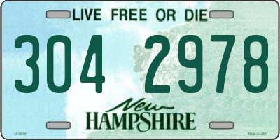NH license plate 3042978