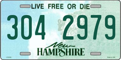 NH license plate 3042979