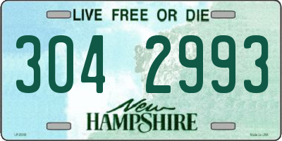 NH license plate 3042993