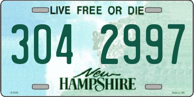 NH license plate 3042997