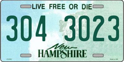 NH license plate 3043023