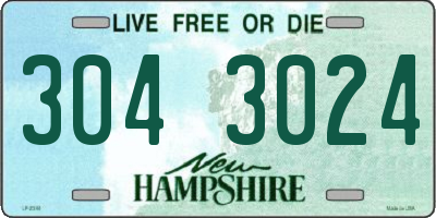 NH license plate 3043024
