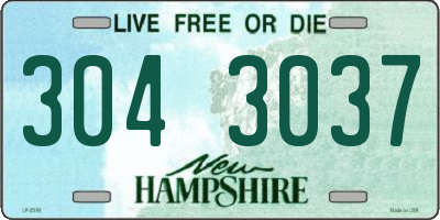 NH license plate 3043037