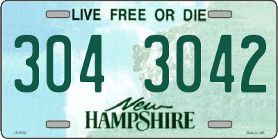 NH license plate 3043042