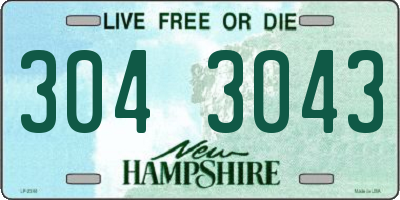 NH license plate 3043043