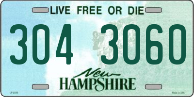 NH license plate 3043060