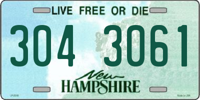 NH license plate 3043061