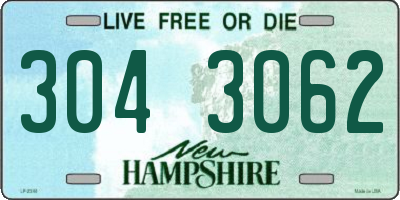 NH license plate 3043062
