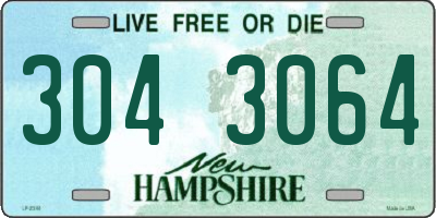 NH license plate 3043064