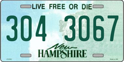 NH license plate 3043067