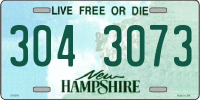 NH license plate 3043073