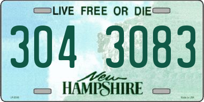 NH license plate 3043083