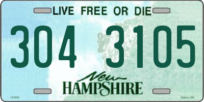 NH license plate 3043105