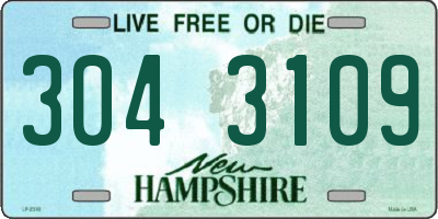 NH license plate 3043109