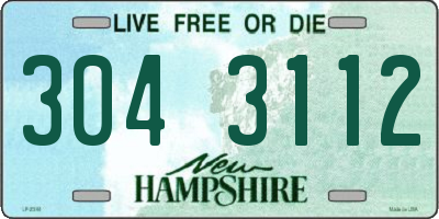NH license plate 3043112