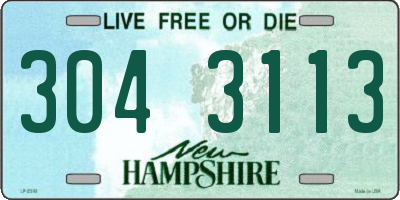 NH license plate 3043113