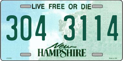 NH license plate 3043114
