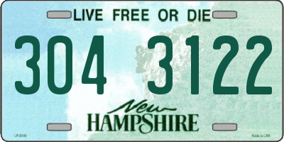 NH license plate 3043122