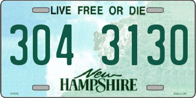 NH license plate 3043130