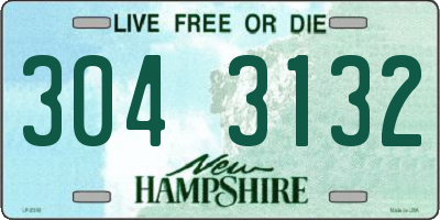 NH license plate 3043132