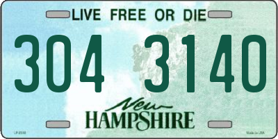 NH license plate 3043140