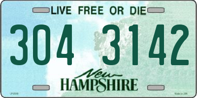NH license plate 3043142