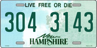 NH license plate 3043143