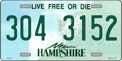 NH license plate 3043152