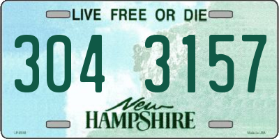 NH license plate 3043157