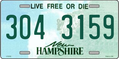 NH license plate 3043159
