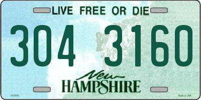 NH license plate 3043160