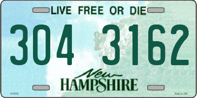 NH license plate 3043162