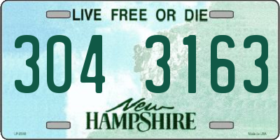 NH license plate 3043163