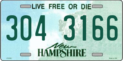 NH license plate 3043166