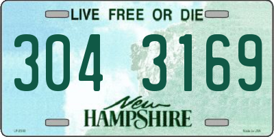 NH license plate 3043169