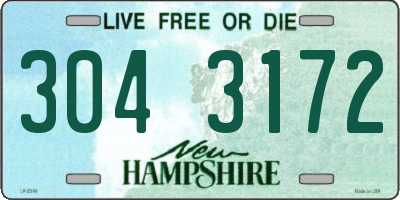 NH license plate 3043172
